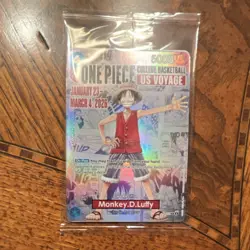 One Piece Monkey.D.Luffy US Voyage College Basketball Promo Holo Card P-055 - Image 1