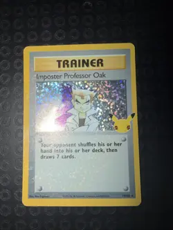 Imposter Professor Oak Pokemon Celebrations 25th Anniversary 73/102 Holo Card - Image 1