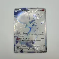 Reshiram 113/114 Holo Full Art Black and White Pokemon Card - DAMAGED - Image 1