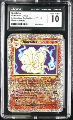CGC 10 Ninetales Legendary (Collection) 17/110 Reverse Holo Pokemon Card - Image 1