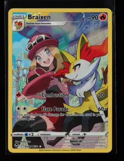 Braixen TG01/TG30 Ultra Rare Silver Tempest Trainer Gallery Pokemon Card - Image 1