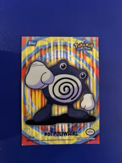 Pokemon : Topps POKEMON #61 POLIWHIRL Animation Stick-on Trading Card - Image 1