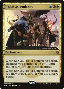 Jeskai Ascendancy - Foil Prerelease Promo Khans of Tarkir LP MTG - Image 1