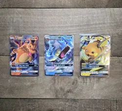 Pokemon Hidden Fates Charizard Gyarados Raichu GX SM211/SM212/SM213 Promo NM - Image 1