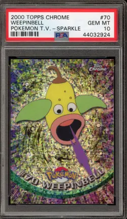 Pokemon Topps Chrome Weepinbell Sparkle #70 PSA 10 Gem Mint - Image 1