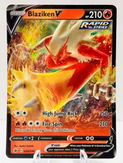 Pokemon Blaziken V 020/198 Chilling Reign Sword & Shield ULTRA RARE - Image 2
