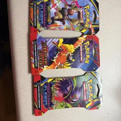 Pokemon Mega Evolution Phantasmal Flames Sleeved Booster 3-Pack Art Bundle - Image 1
