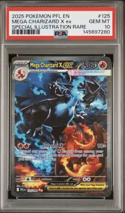 Pokemon Mega Charizard X ex Special Illustration Rare PSA 10 125/094 Phantasmal… - Image 1