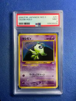 2000 Pokemon Japanese Neo 3 Celebi Holo 251 PSA 9 MINT - Image 1
