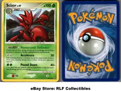 2008 Pokemon, D&P Stormfront, #25/100 Scizor Lv. 47, Rare - Image 1