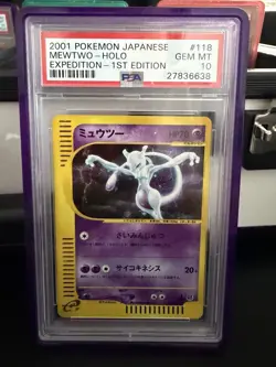 Pokemon Mewtwo Expedition Holo #118 2001 PSA 10 GM 1st Edition Japanese - Image 1