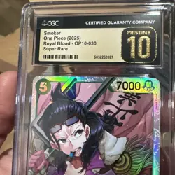 One Piece TCG - Smoker (030) - OP10-030 SR - Royal Blood ENGLISH Pristine 10 CGC - Image 5