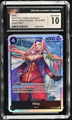 ✨✨ CGC 10 English One Piece Hina ST19-004 Super Rare ST19-004 Black Smoker - Image 1