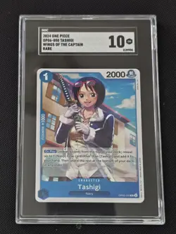 One Piece TCG Tashigi OP06-050 Rare SGC 10 Gem Wings of the Captain 2024 - Image 1