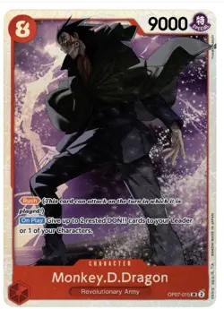 Monkey D Dragon OP07-015 SR 500 Years in the Future English One Piece TCG - Image 1