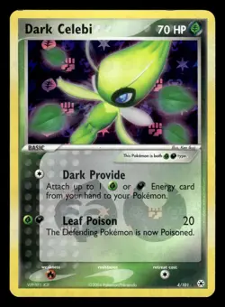 Dark Celebi 4/101 Reverse Holo Ex Hidden Legends Pokemon Card - Image 1