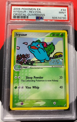 Ivysaur 34/100 Crystal Guardians Reverse Holo 2006 Pokemon Card PSA 9 MINT - Image 1