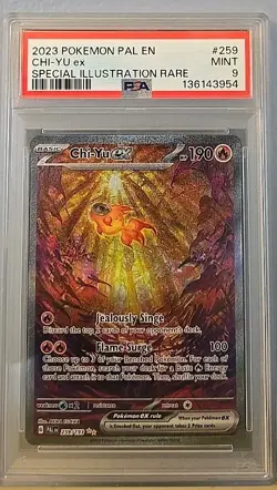2023 Pokemon Paldea Evolved CHI-YU EX #159 SPECIAL ILLUSTRATION RARE PSA 9 - Image 1