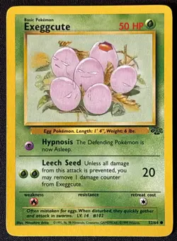 Unlimited Exeggcute - Jungle - #52/64 - Vintage Pokemon Card 1999 WOTC - Image 1