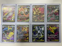 Set Of 8 Mega Ex Ultra Rare Pokemon Cards NM English - Image 1