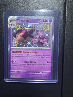 Pokemon TCG Tinkaton Card SV Paldean Fates Shiny 167/091 - Image 1