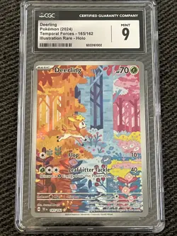 Pokemon Deerling 165/162 Sv05: Temporal Forces Holo CGC 9 Mint Graded - Image 1