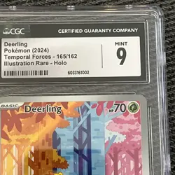 Pokemon Deerling 165/162 Sv05: Temporal Forces Holo CGC 9 Mint Graded - Image 3