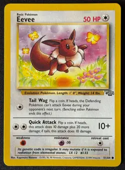 Unlimited Eevee - Jungle - #51/64 - Vintage Pokemon Card 1999 WOTC - Image 1