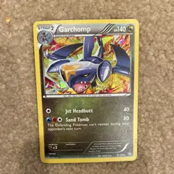 Pokemon Garchomp 91/124 2012 Stage 2 HP140 Holo Dragon Jet Headbutt Sand Tomb - Image 1