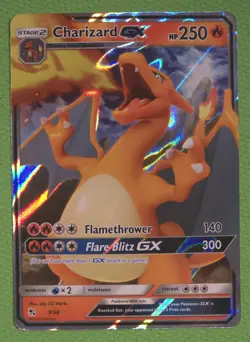 Pokemon TCG Sun & Moon Hidden Fates Charizard GX #9 - Image 1