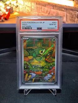 Pokemon Card PSA 10 Snivy 087/086 SV11B Japanese Black Bolt Art Rare AR 2025 - Image 1