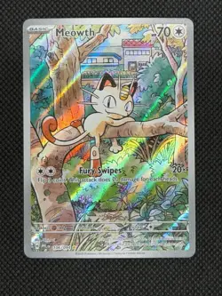 Pokemon TCG Phantasmal Flames Meowth 106/094 Illustration Rare - Image 1