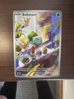 Pokemon TCG Stellar Crown Holo Bulbasaur IR 143/142 Sv07 Illustration Rare - Image 1