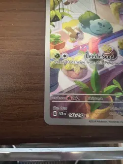 Pokemon TCG Stellar Crown Holo Bulbasaur IR 143/142 Sv07 Illustration Rare - Image 2