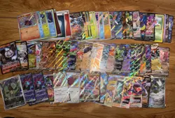 pokemon card bundle - multiple rarities & languages. All cards in both pictures - Image 1