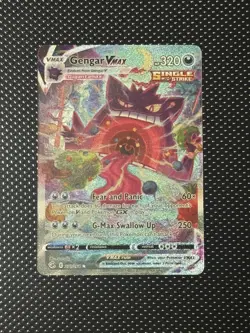 Pokemon Gengar VMAX Alternate Art Secret Rare Holo 271/264 Fusion Strike MINT - Image 1