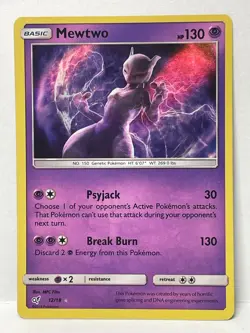 Pokemon Mewtwo Detective Pikachu Holo 12/18 - LP - Image 1