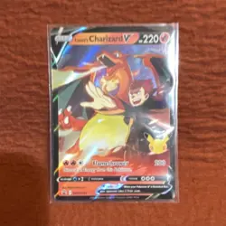 Pokemon Lance's Charizard V Full Art Holo Card 220 HP Flamethrower SWSH133 Promo - Image 1