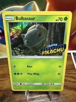 Pokemon TCG Bulbasaur SM198 Detective Pikachu Stamp Black Star Promo Fresh Nm - Image 1