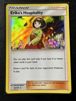 Erika’s Hospitality 140/181- Team Up Holo Rare- MINT Pokemon Card - Image 1