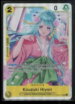 Kouzuki Hiyori OP06-106 One Piece Wings of the Captain Super Rare Near Mint - Image 1