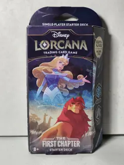 Disney Lorcana The First Chapter Starter Deck Sapphire & Steel w/ Booster Pack - Image 1