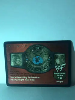 WWF RAW DEAL 2000 WORLD WRESTLING FEDERATION TITLE BELT Ultra Rare CCG Foil Card - Image 1