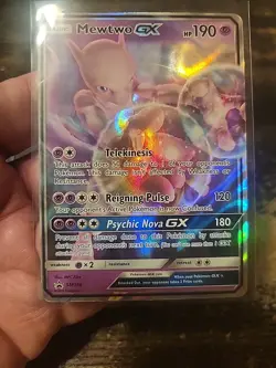 Pokemon Mewtwo GX SM196 Promo Holo English Basic 190 HP Card Promos TCG - Image 1