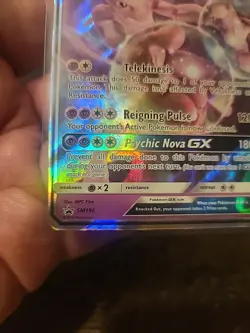 Pokemon Mewtwo GX SM196 Promo Holo English Basic 190 HP Card Promos TCG - Image 2