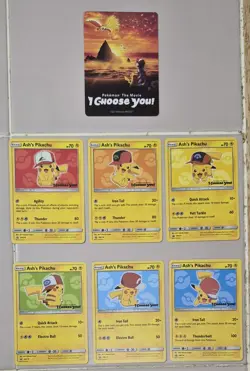 Pokemon Ash's Pikachu I Choose You! Movie Promo Card Lot 7 Variants 2017 - Image 1
