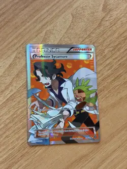 Professor Sycamore Pokemon TCG Full Art Card 114/114 XY Steam Siege - MP - Image 1