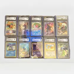 Pokemon CGC AGS Graded Lot of 10 Slabs Cards Charizard Snorlax Mewtwo Tyranitar - Image 1