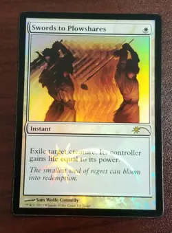 MTG Swords to Plowshares - Foil DCI Judge Promo Judge Promos 1/8 Foil Promo NM - Image 1