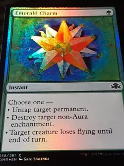 Emerald Charm FOIL , Dominaria Remastered , NM , MTG, FREE SHIPPING - Image 2